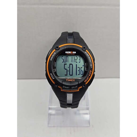 Timex Ironman T5K143 Heart Rate 50 Lap Digital Sport Watch WR100M New Battery - Picture 1 of 11